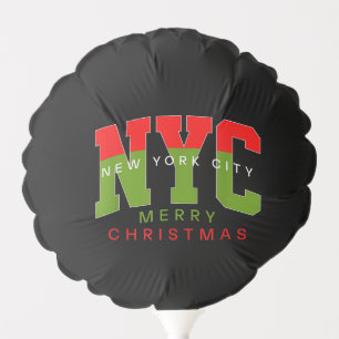 New York City New York Merry Christmas Travel Gift Balloon