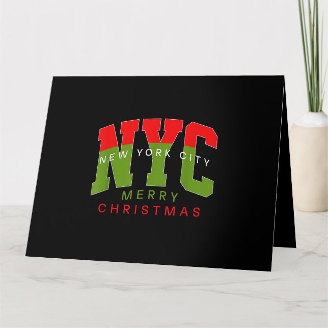 New York City New York Merry Christmas Travel Gift Card (Front)
