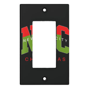 New York City New York Merry Christmas Travel Gift Light Switch Cover