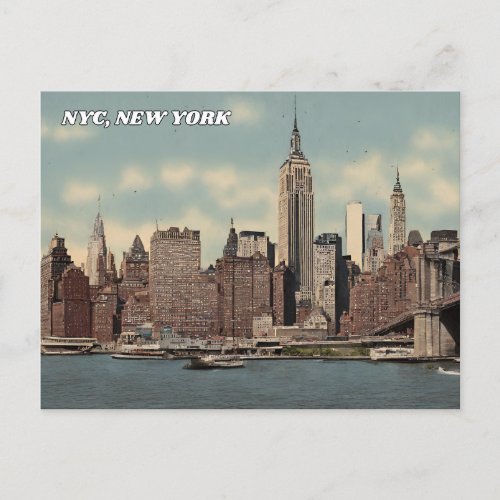 New York City New York Travel Postcard