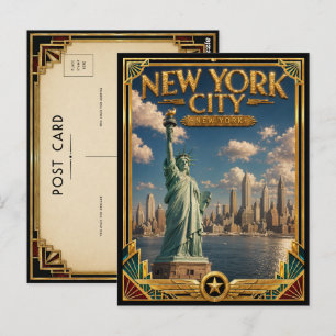 New York City New York Vintage Art Deco Golden Age Postcard