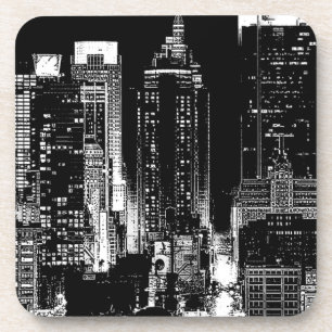 New York City Night Beverage Coaster