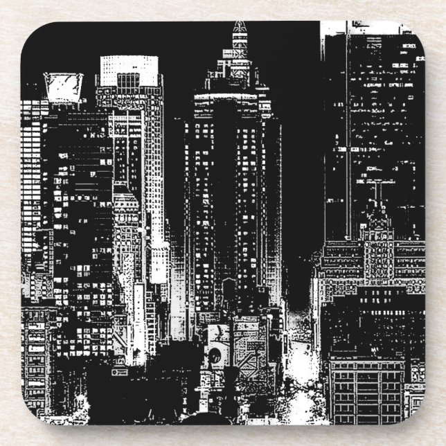 New York City Night Beverage Coaster (Front)