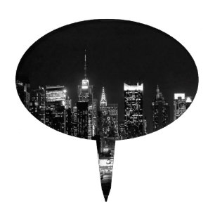 New York City Night Cake Topper