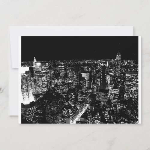 New York City Night Invitation