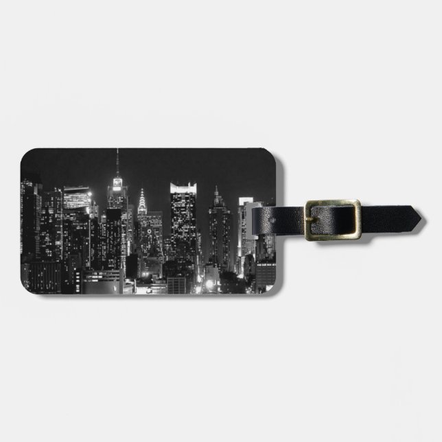 New York City Night Luggage Tag (Front Horizontal)