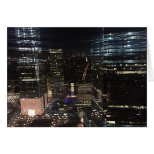 New York City Night NYC Manhattan Skyline Photo Cards