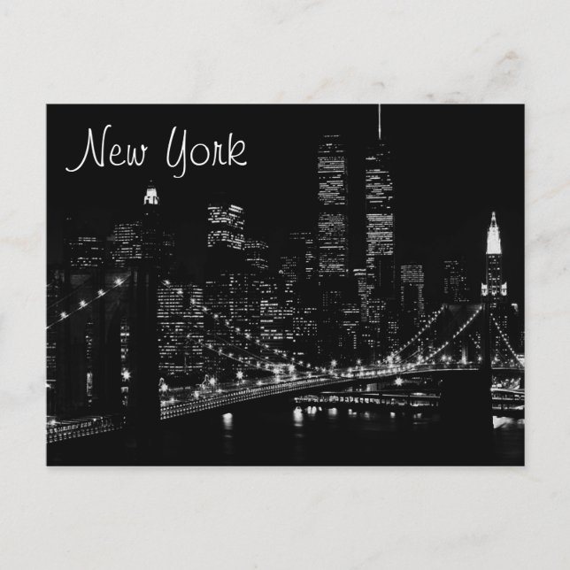 New York City Night Postcard (Front)