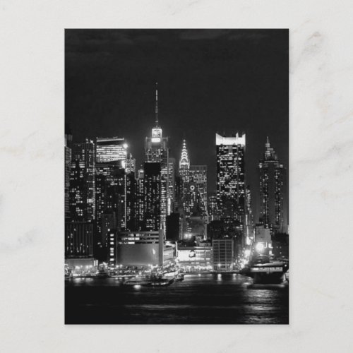 New York City Night Postcard