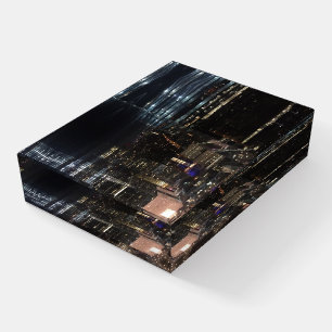 New York City Night Skyline Architecture NYC Paperweight