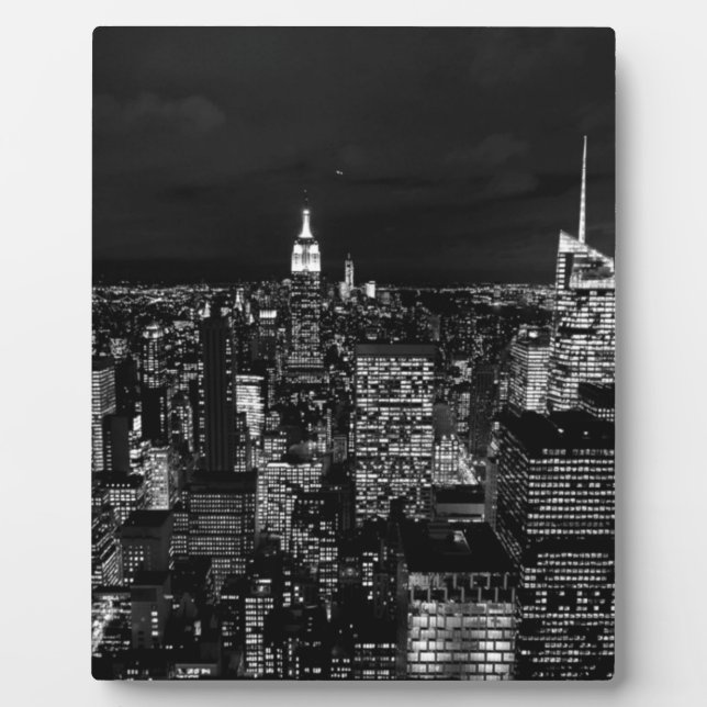 New York City Night Skyline Plaque (Front)