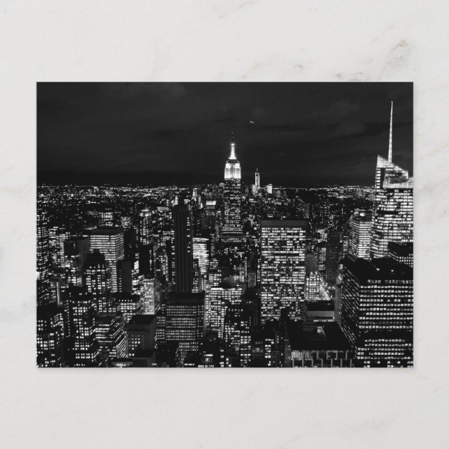 New York City night skyline Postcard (Front)