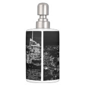 New York City night skyline Soap Dispenser & Toothbrush Holder (Back)