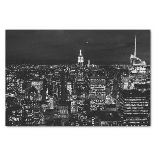 New York City night skyline Tissue Paper
