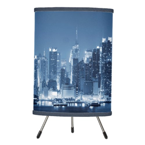 New_York City Night Skyline Tripod Lamp
