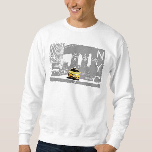 New York City Ny Brooklyn Bridge Yellow Taxi Sweatshirt