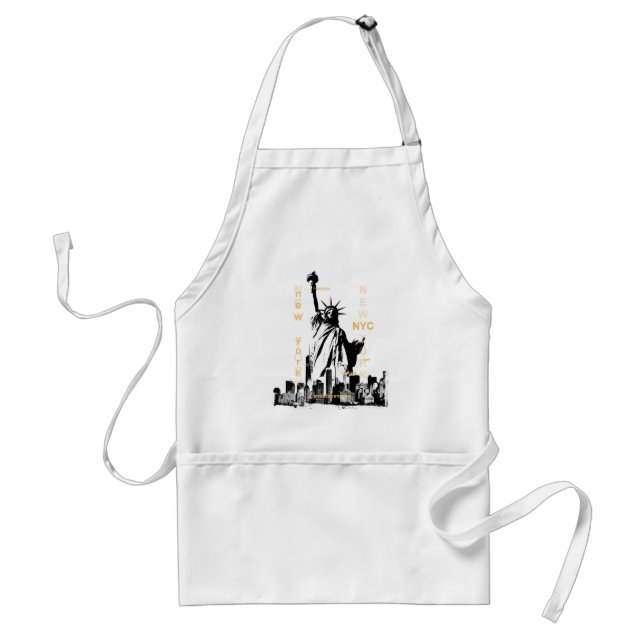 New York City Ny Nyc Statue of Liberty Adult Apron (Front)