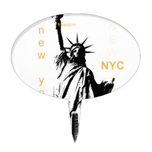New York City Ny Nyc Statue of Liberty Cake Topper