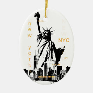 New York City Ny Nyc Statue of Liberty Ceramic Ornament