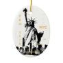 New York City Ny Nyc Statue of Liberty Ceramic Ornament