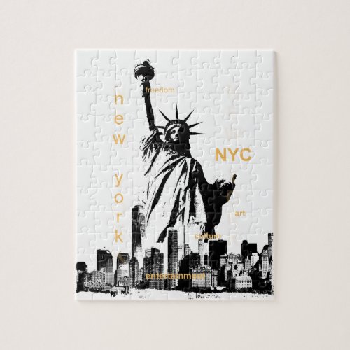New York City Ny Nyc Statue of Liberty Jigsaw Puzzle
