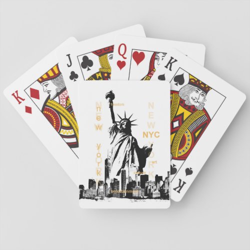 New York City Ny Nyc Statue of Liberty Poker Cards