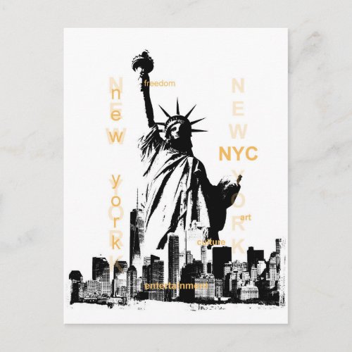 New York City Ny Nyc Statue of Liberty Postcard