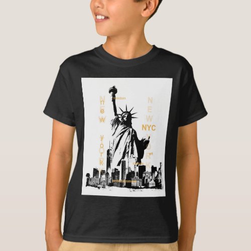 New York City Ny Nyc Statue of Liberty T_Shirt