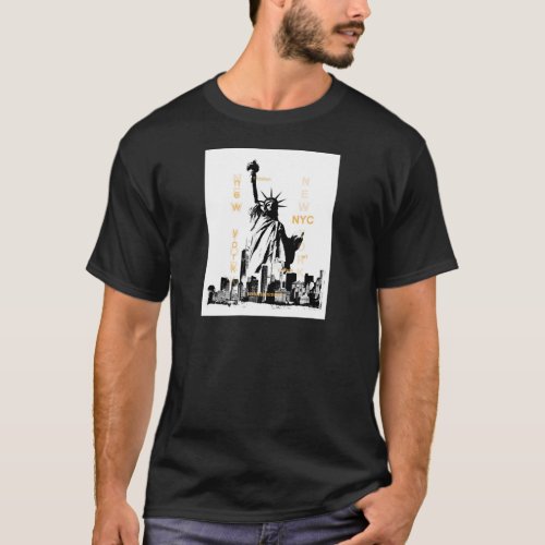 New York City Ny Nyc Statue of Liberty T_Shirt