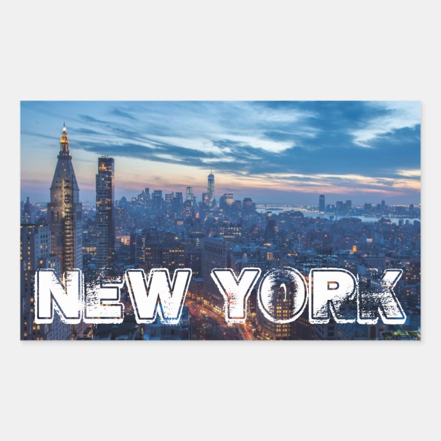 New York City, NY, USA Rectangular Sticker (Front)