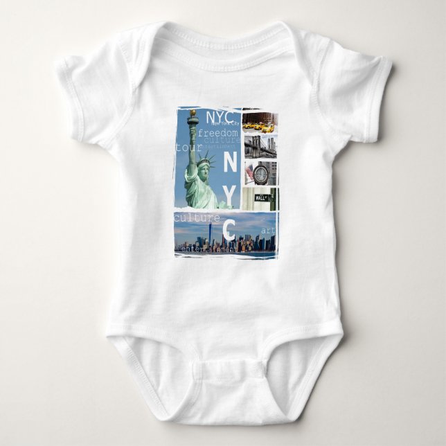 New York City Nyc Baby Bodysuit (Front)