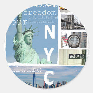 New York City Nyc Classic Round Sticker