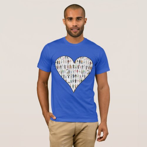 New York City NYC Five Boroughs Heart People T_Shirt