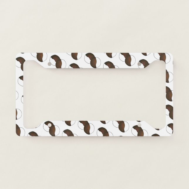 New York City NYC Foodie Black and White Cookie License Plate Frame (Front)