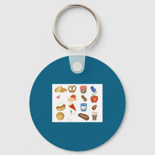 New York City Nyc Foods Zza Bagel Steak Keychain