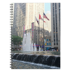 New York City NYC Fountain Sixth Avenue Photograph Notebook