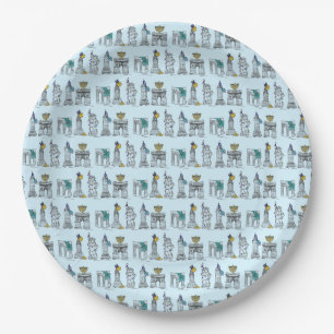 New York City NYC Hanukkah Landmarks Architecture Paper Plates