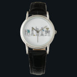 New York City NYC Landmark Hanukkah Chanukah Watch<br><div class="desc">Watch features an original marker illustration of a row of classic New York City landmarks "dressed up" for the Hanukkah holidays!

This holiday illustration is also available on other products. Don't see what you're looking for? Need help with customization? Contact Rebecca to have something designed just for you.</div>