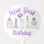 New York City NYC Landmarks Birthday Party Balloon