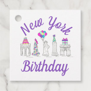 New York City NYC Landmarks Birthday Party Favor Tags