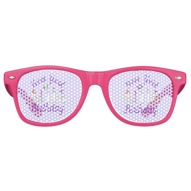New York City NYC Landmarks Birthday Party Retro Sunglasses (Front)