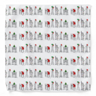 New York City NYC Landmarks Christmas Holiday Bandana
