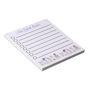 New York City NYC Landmarks Easter Checklist Notepad