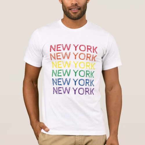 New York City NYC LGBT Rainbow Gay Pride T_Shirt