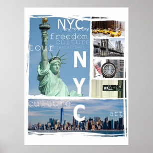 New York City Nyc Manhattan Liberty Statue Ny Poster