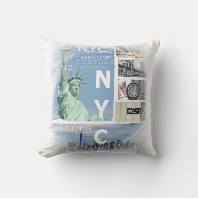 New York City Nyc Outdoor Pillow (Front)