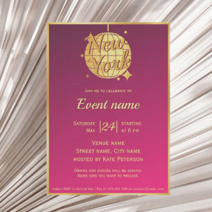 New York City NYC party event bachelorette Invitation
