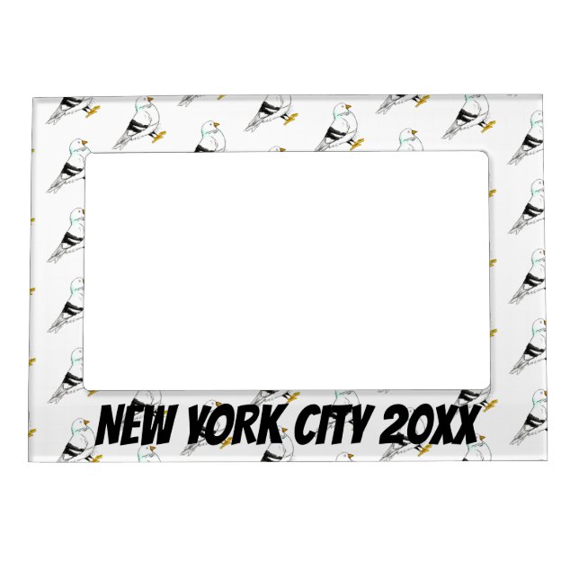 New York City NYC Pigeon Bird Seagull Magnetic Frame (Front)