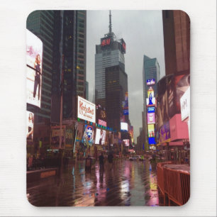 New York City NYC Rainy Times Square Photograph Mouse Pad