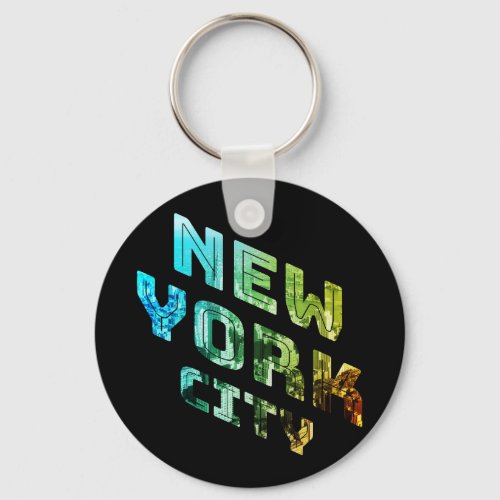 New York City NYC Skyline Downtown Manhattan Metro Keychain